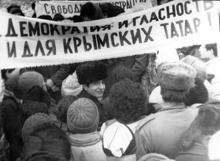 Crimean Tatar protest in Bekabad (Tashkent Region). February 7, 1988