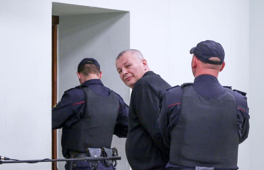 Mikhail Krieger after receiving his sentence, 17 May 2023. Photo: Daria Kornilova